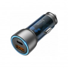 Автомобильное зарядное устройство Hoco NZ8 Sprinter USB 43W + кабель Type-C Синий