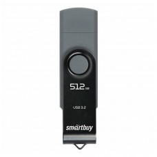 Флеш память USB 512Gb Smart Buy 3.0 Twist Dual OTG/Type-C Серый